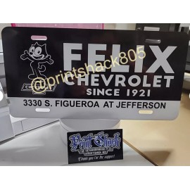 Printshack805 Felix The Cat License Aluminum Plate Insert Lowrider Chevy Truck Car Var. NEW - Red