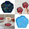 HUANIZI Holographic Coaster Mold for Resin Casting Silicone Resin Coaster