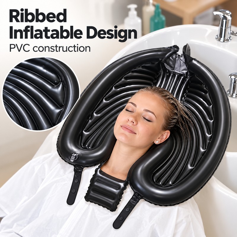 Inflatable Hair Wash Basin for Home Shampooing - Portable PVC