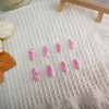 24Pcs Light Press on Nails Square Fake Nails Medium Acrylic