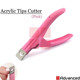 Stainless Steel Professional Acrylic Tips Cutter Pink Nail Clipper Nail Art UV Gel False Clipper