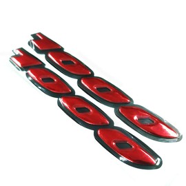 Red 3D Logo Emblem Sticker Decal Polish Gloss Raise Up Compatible with Suzuki GSXR 1000 CBR RR MTS S2R S1000 Hornet Sport VTR CBF Z1000 DL1000 TL1000 Versys