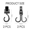 4-Piece Pram Hooks, Multifunctional Hooks, Pram Hooks, Universal Hooks for