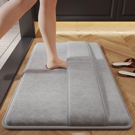 Short Plush Bathroom Rugs Mat, Soft and Absorbent Microfiber Bath Rugs, Non-Slip Backing Plush Bath Carpet, Machine Wash, Bathroom Floor, Tub and Shower,Bathmat Accessories Decor (15.8''x23.6'')