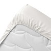 douceur d'intérieur, Biolina Fitted Sheet (140 x 190 cm) White,