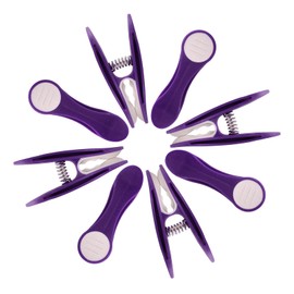 48 Clothes Pegs Laundry Clips with Stainless Steel Compression Springs and Soft Touch Lilac White 1 Canvas Clothes Peg Bag Purple Grey