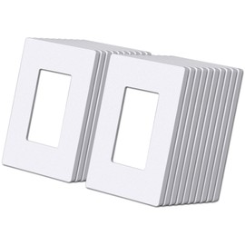 BESTTEN 20 Pack USWP6 Matte Snow White Series 1-Gang Screwless Wall Plate, Decorator Outlet Cover, Decor Swiitch Plate, H4.69” x W2.91”, for Dimmer, USB, GFCI, Receptacle
