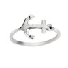 CloseoutWarehouse 925 Sterling Silver Anchor Ring Size 7
