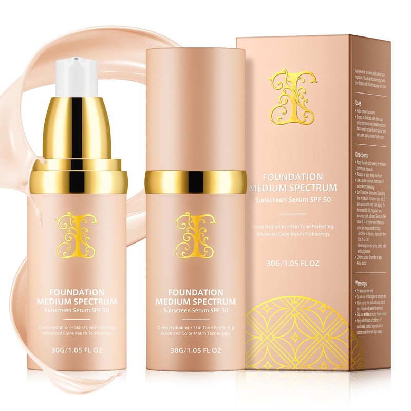4-in-1 Color Changing Foundation with SPF 50 Sunscreen Serum -