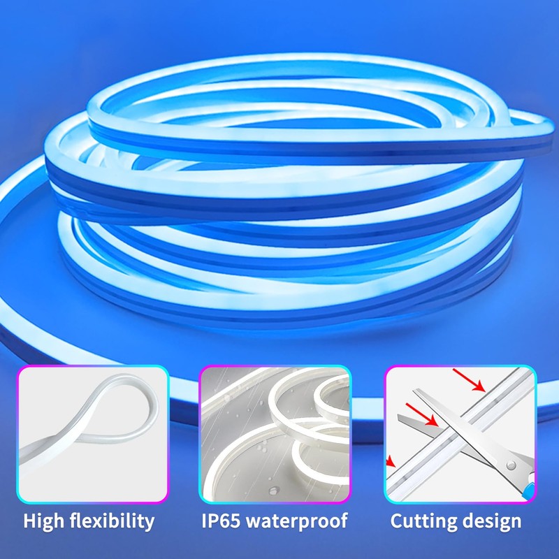 segrass 50ft Neon Rope Light, 24V RGB LED Strip Lights,