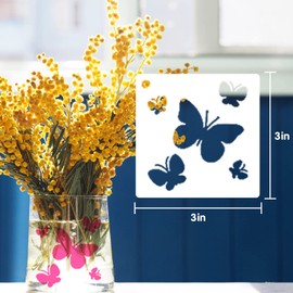 Winmany 60PCS Stencil Template for Painting Butterfly Flower Bird Drawing Template Reusable Openwork Stencil Painting DIY Crafts on Wood Wall Home Decor