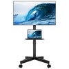 BONTEC Mobile TV Stand for 23-60 Inch TVs, Rolling TV