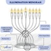 Aviv Judaica Large Branched Electric Menorah Chrome-Plated Polished 15" Tall