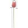 Wooden Tulip Decorative Stake 4 x 36 cm Pink Pack