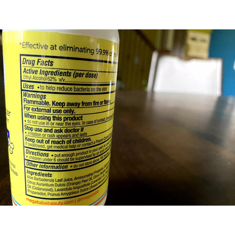 MEGABABE Hand Sanitizer [2]- w/plant alcohol | No parabens, phthalates,