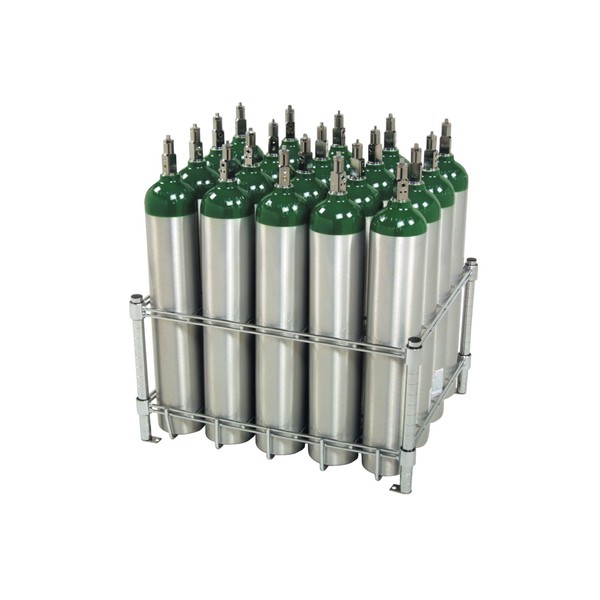 Stack & Rack Oxygen Tank Storage Rack - Holds 20 E Size Cylinders