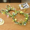 AOMOONOA Easter Bunny Spring Wreath for Front Door, Lighted Easter