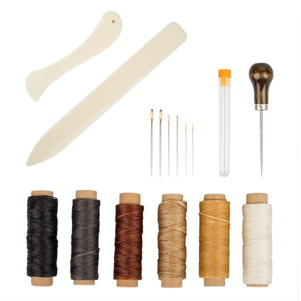 Set of 16 Bookbinding Tools, findTop Bone Folder Creaser Waxed