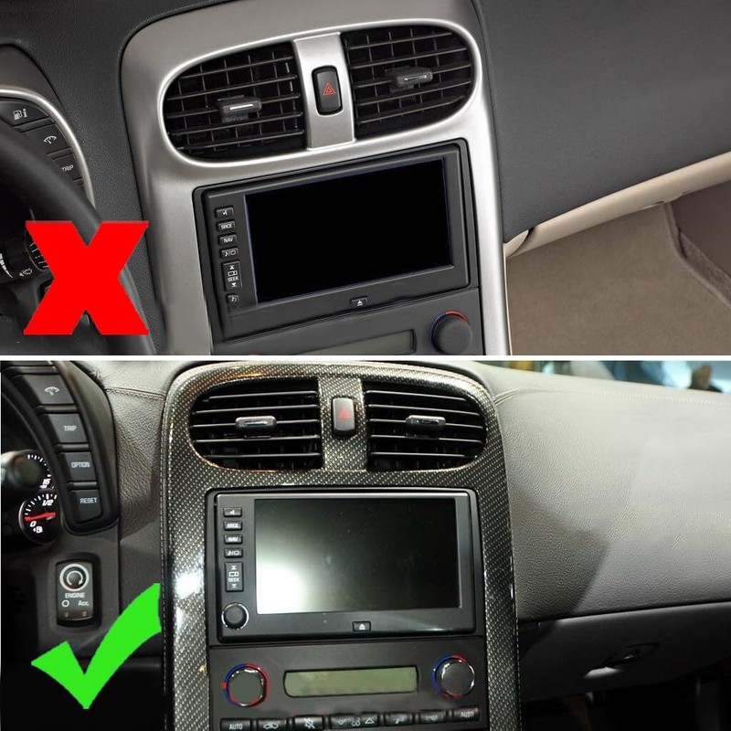 Moittellc Gear Shift Panel Trim Cover Compatible with Chevy Corvette