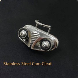 Slakerbe Stainless Steel Bulkhead Clamp Boat Cam Cleat Curry Clamp for 3mm-12mm Ropes, Bulkhead Clamp for Kayak Marine Sailing Sailing Boat Canoe Yacht Dinghy Accessories