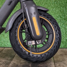 MOOVMOOV Solid Tire 10x2.5 for Ninebot G30 Max E-Scooter - Replaces Tubeless Tire 60/70-6.5 - Solid 10 inch Anti-Puncture Tire - Video Tutorial Included