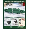16 Pack Weatherproof Gaskets and Plug Covers with Anti-Loss Lanyard,