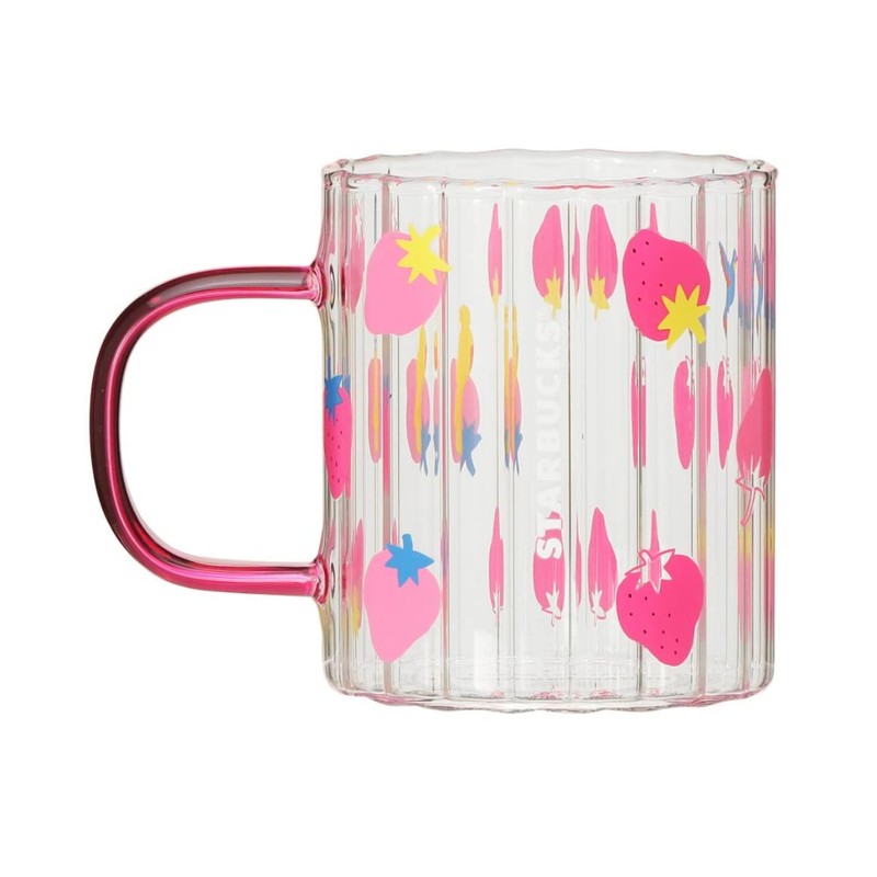 Staba Starbucks Heat-resistant Glass Mug Strawberry, 10.8 fl oz (296
