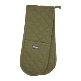 Love Colour Double Oven Gloves, Olive Green