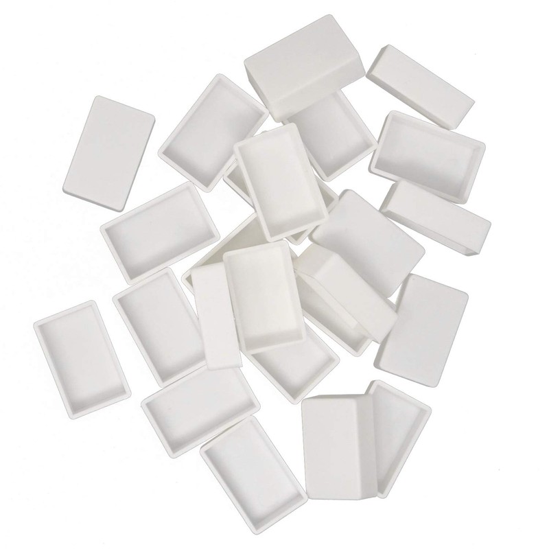 Honbay 24PCS Plastic Empty Watercolor Paint Pans Full Pans (White)