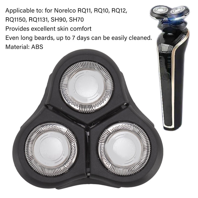 3 Blades Shaver Head ABS Full Support Shaver Head Replacement
