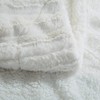 Tache Home Fashion Faux Fur Sherpa Throw Blanket, 90x90, Ivory