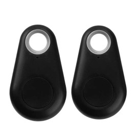 Smart GPS Tracker 2 Packs Water Droplets Shape Wireless Bluetooth Key Finder Locator Mini GPS Tracker Anti Lost Alarm Sensor Device Item Finders Bag Finder for Kids Phone Car Wallet (Black)
