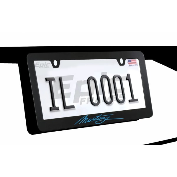 EpicFrames Blue Vintage Mustang / GT License Plate Frame Premium
