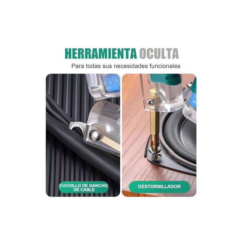 Pinzas Electricista 8 en 1, Pinzas Pelacables con Tester de