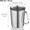 CURTA 18/8 Stainless Steel Measuring Cup with Handle and Pour