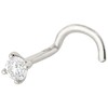 Jewelry Avalanche 2.5mm Diamond Nose Screw Nose Stud 14K White