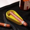Cigar Ashtray, Handmade Gilt Ceramic Cigar Ashtray, Outdoor Accessories (Black)
