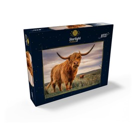 Strict Pair of Highland Cows Caught On The North Coast of Scotland - Premium 1000 Piece Jigsaw Puzzle for Adults
