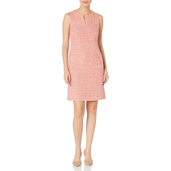 Karl Lagerfeld Paris womens Tweed Shift With Pockets Casual Dress,