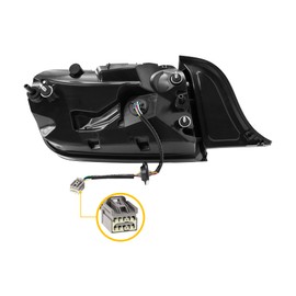 VLAND Full LED Tail Lights Assembly Compatible with [ 2015 2016 2017 2018 2019 2020 Ford Mustang ] with Sequential Turn Signal Light, Rear Lamps Assembly, Driver & Passenger Side (Red)