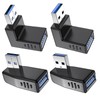 SELIACR USB to USB Angle Adapter (Pack of 4), 3.0USB
