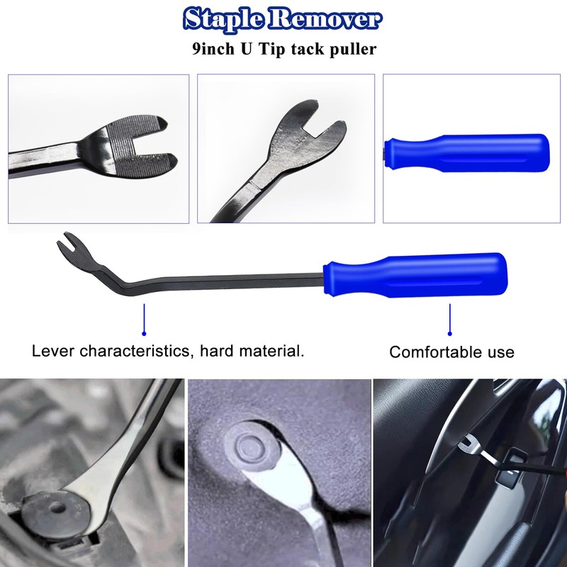 Sunxeke 5Pcs Upholstery Staple Remover Tool Set Including U Tip