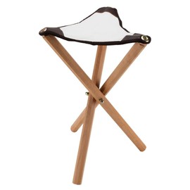 European Folding Artist Wooden Stool Perfect for Plein Air Painting and Travel, 21" High 14" Triangular Seat Supports Up to 195 lbs - Walnut Finish