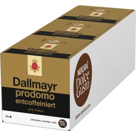 NESCAFÉ DOLCE GUSTO DALLMAYR prodomo entcoffeiniert Kaffeekapseln 3er Pack (3 x 16 Portionen)