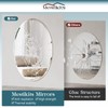 Mestikits Frameless Oval Mirror, 24x36 Inch Beveled Bathroom Mirrors for