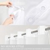 Tititex No Hooks Snap in Liner Grey Eucalyptus Leaves Shower