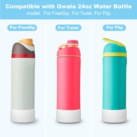 Silicone Boot for Owala Water Bottle 24 oz, Anti-Slip Protective Sleeve for FreeSip/Twist/Flip Stainless Steel Water Bottles Accessories