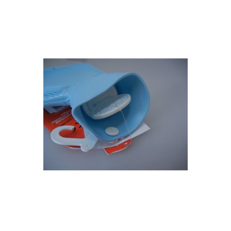 Fashy Children's Hot Water Bottle 0,8 L Single Ribbed Blue