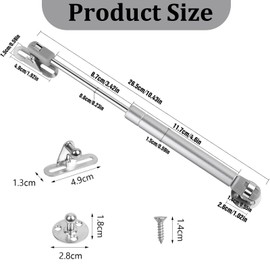 Oenothera 4 Pieces Gas Struts, 150N / 15 KG Gas Struts, Gas Struts Heavy Duty, Slow Down Lift Stay Support, for Bed Kitchen Cabinet Cupboard Door Handle
