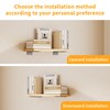 Floating Shelf Bracket 10Inch, 8Pack Black Shelf Brackets Bathroom Shelf